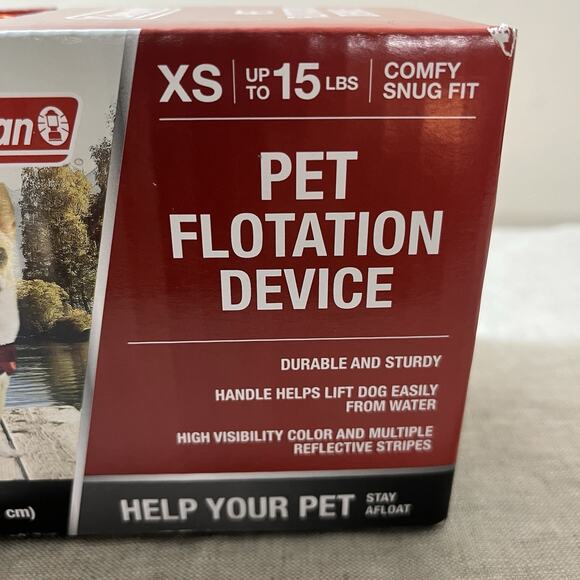 Coleman Dog‎ Life Jacket Vest for Flotation for Pool Boat Beach Lake Orange XS - Picture 2 of 7